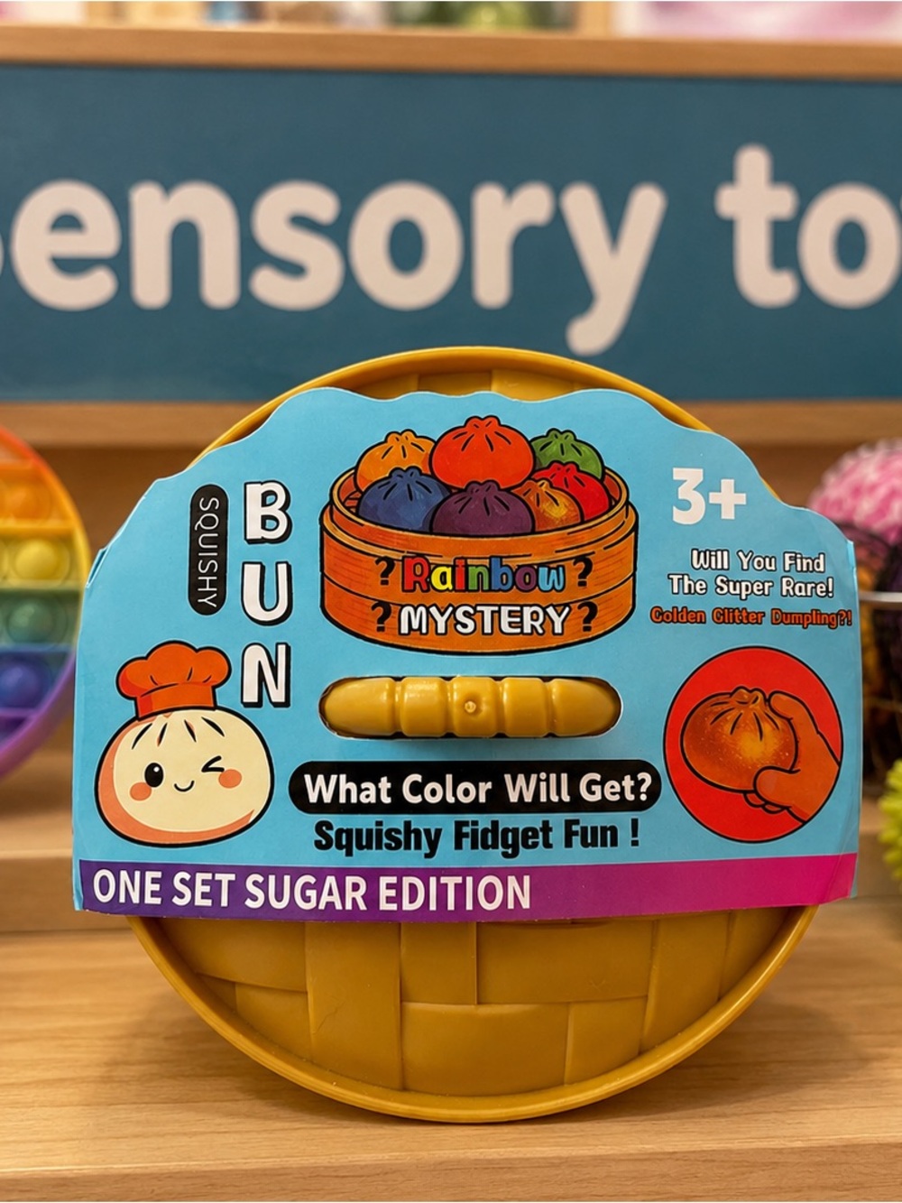 Viral Glitter Mystery Bao Bun Squishy Fidget (Unopened)